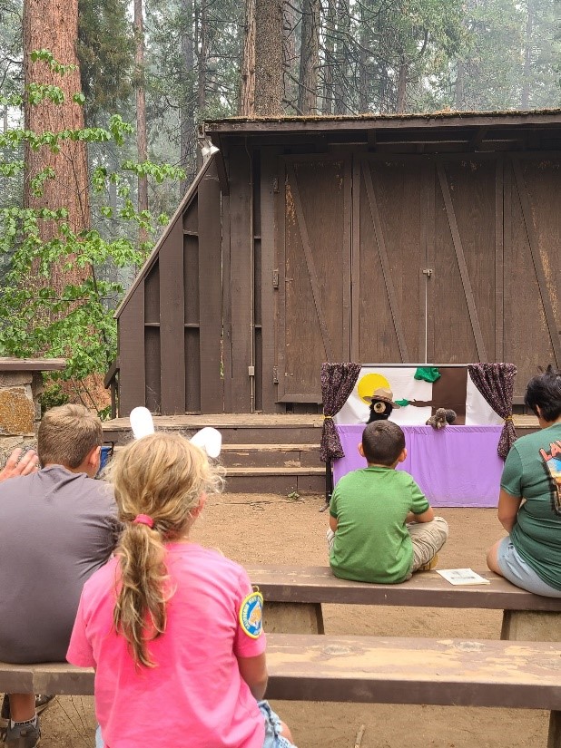 Puppet show at the Big Trees Campfire Center